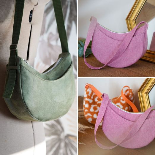 Freebie - Croissant-Tasche - Gratis Schnittmuster Freebie - Croissant-Tasche - Gratis Schnittmuster