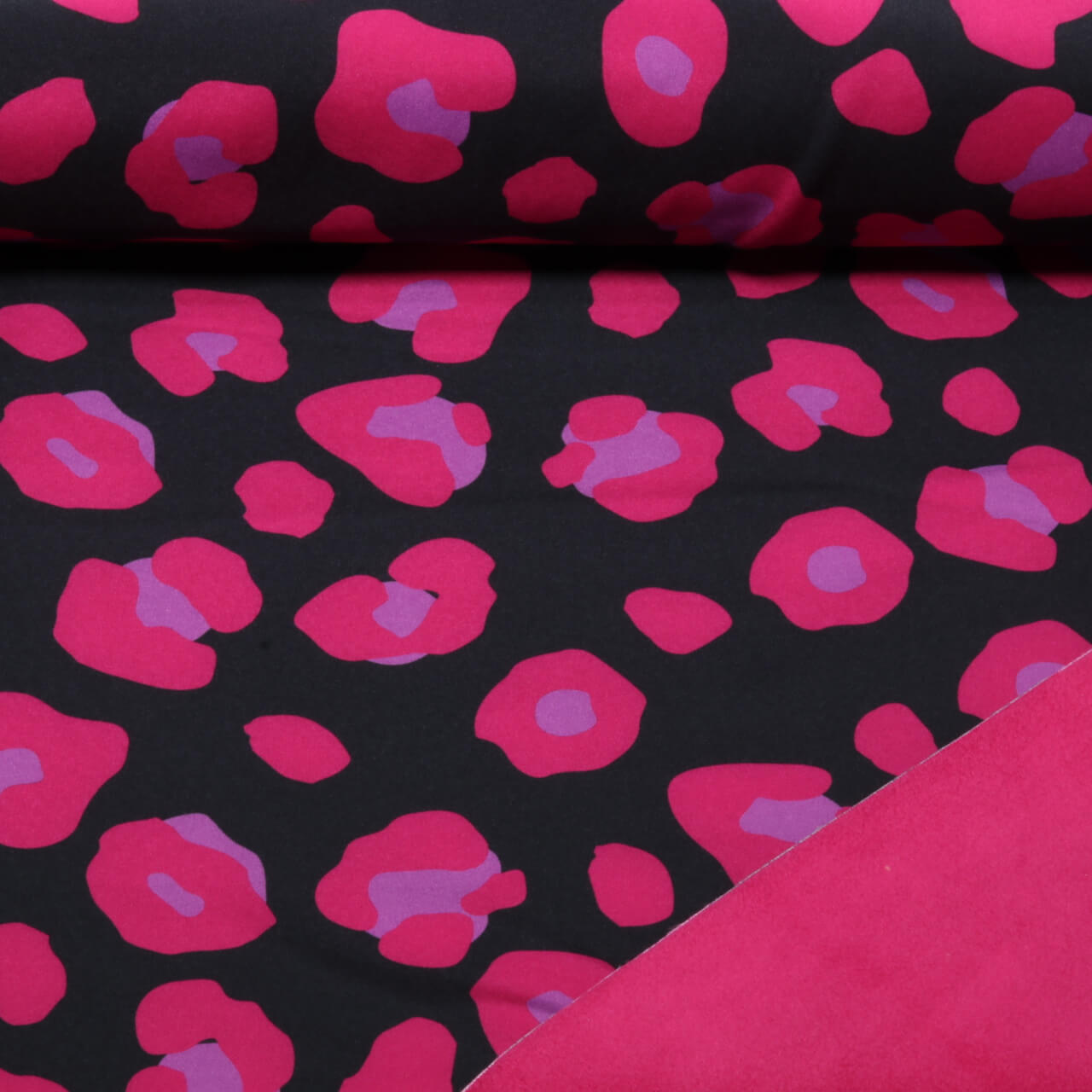 Softshell - Motif léopard numérique Noir Rose vif-0 Softshell - Motif léopard numérique Noir Rose vif-0