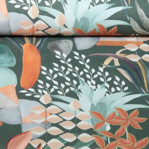 Toile canevas - Impression numérique de fleurs Vert