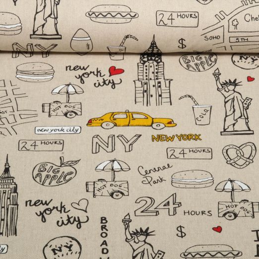 Toile - Aspect lin New York Sable Toile - Aspect lin New York Sable