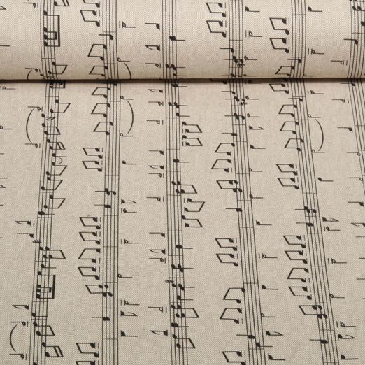 Toile - Aspect lin notes Sable Toile - Aspect lin notes Sable