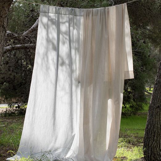 Vorhangstoff Rolas Gardine Extrabreit 330cm Breite Geflammt