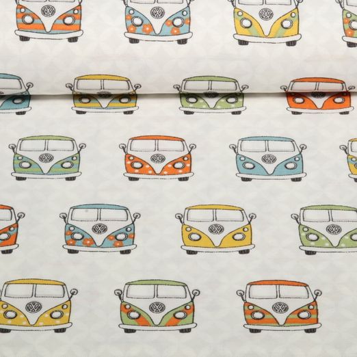 Toile canevas - VW Combi Van Retro Gris clair Multicolore