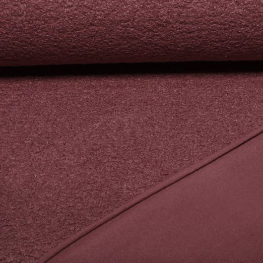 Polaire teddy - Boucle Doubleface Uni Rouge Polaire teddy - Boucle Doubleface Uni Rouge