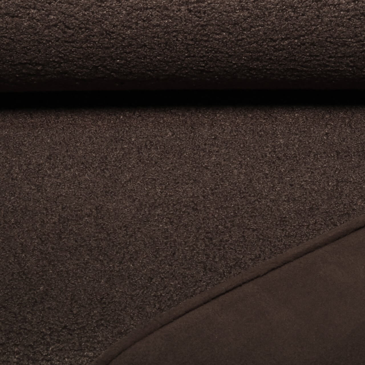 Polaire teddy - Boucle Doubleface Uni Marron-0 Polaire teddy - Boucle Doubleface Uni Marron-0