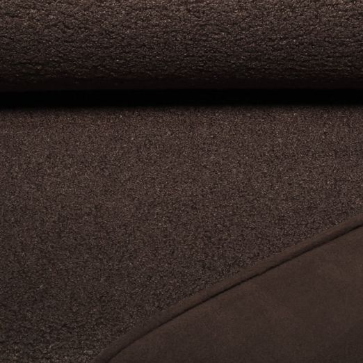 Polaire teddy - Boucle Doubleface Uni Marron Polaire teddy - Boucle Doubleface Uni Marron