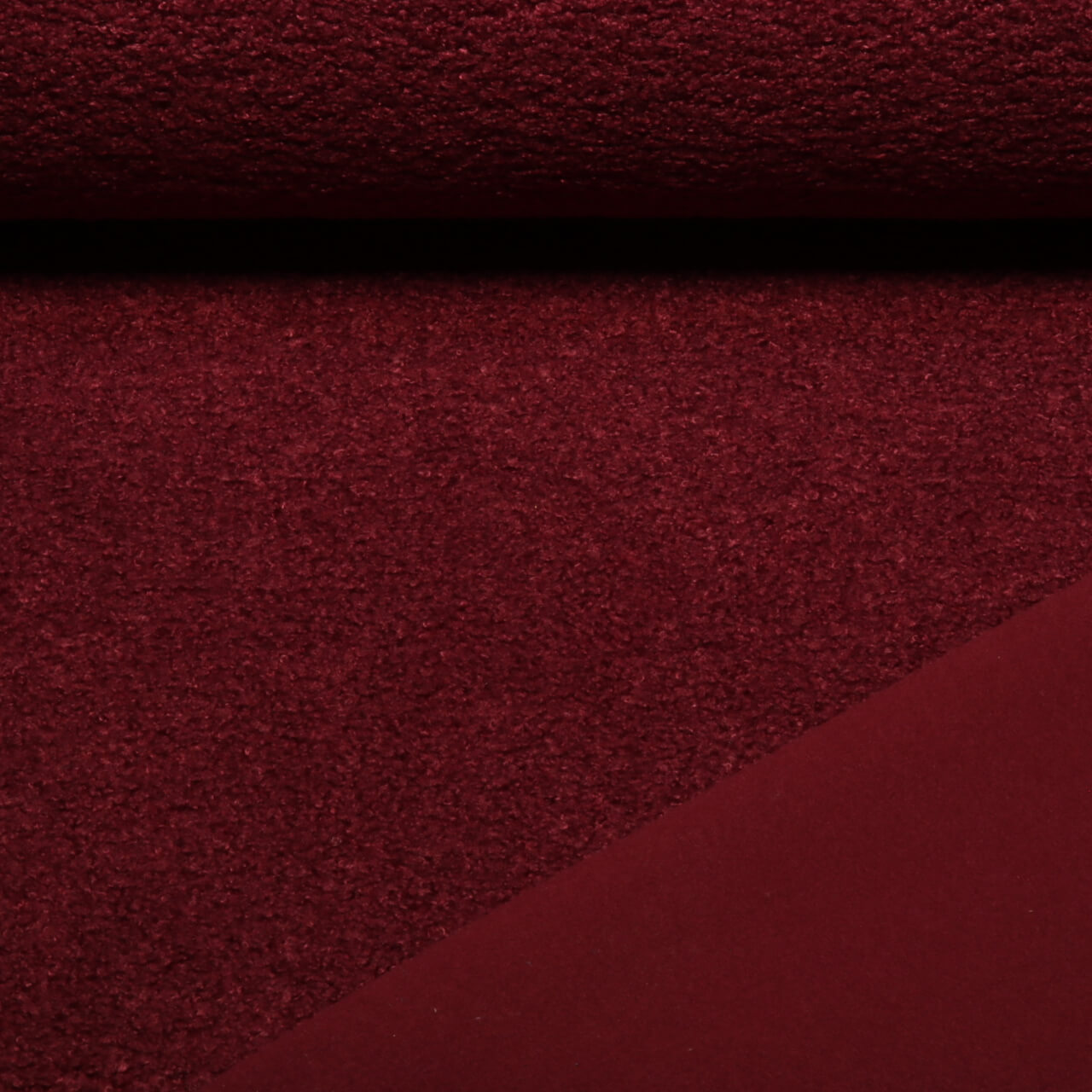 Polaire teddy - Boucle Doubleface Uni Bordeaux-0 Polaire teddy - Boucle Doubleface Uni Bordeaux-0