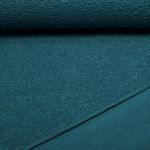 Polaire teddy - Boucle Doubleface Uni Bleu pétrole Polaire teddy - Boucle Doubleface Uni Bleu pétrole