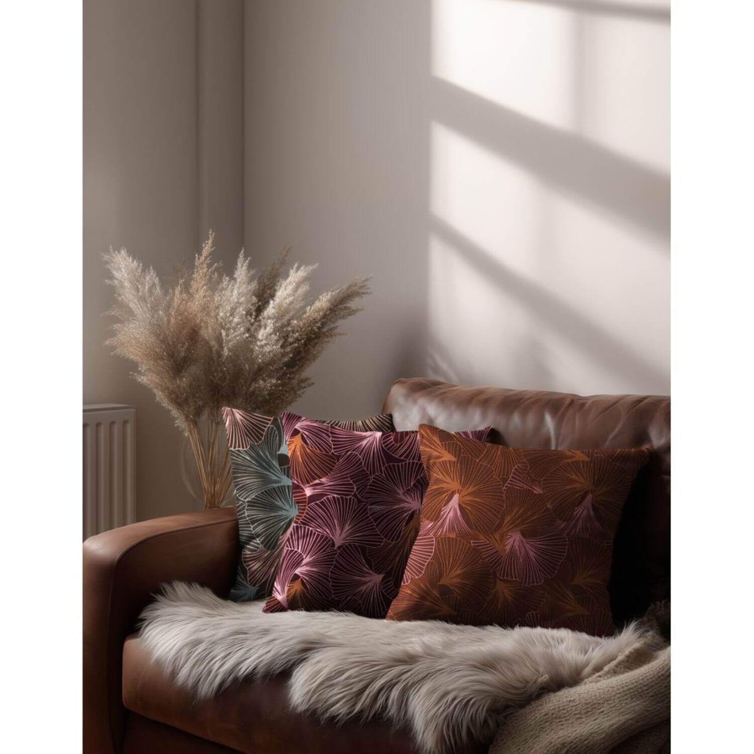 Toile canevas - Ginkgo Marron-1 Toile canevas - Ginkgo Marron-1