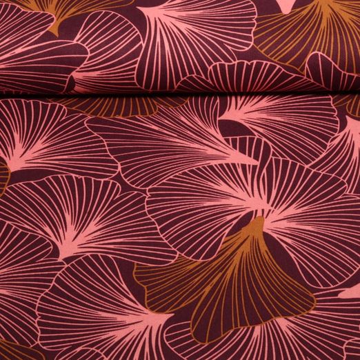 Toile canevas - Ginkgo Bordeaux