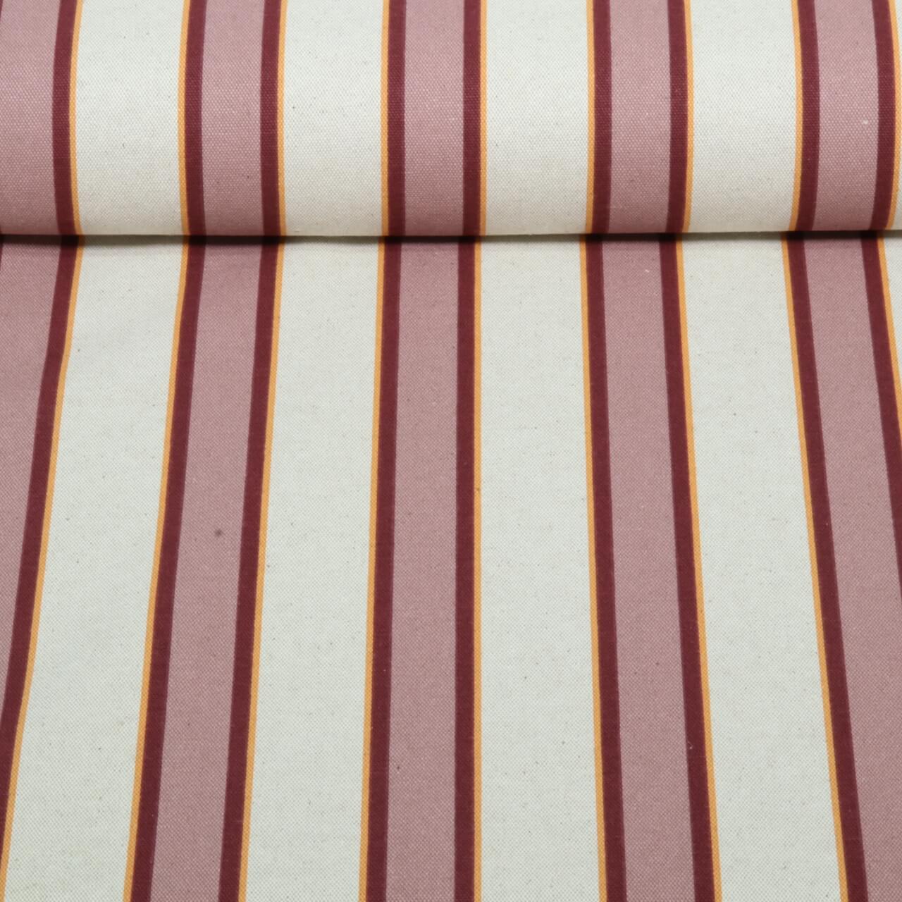 Toile - aspect lin rayures Beige Mauve-0 Toile - aspect lin rayures Beige Mauve-0