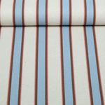 Toile - aspect lin rayures Beige Bleu clair Toile - aspect lin rayures Beige Bleu clair