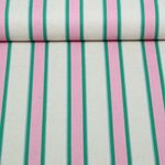 Toile - aspect lin rayures Beige Rose Toile - aspect lin rayures Beige Rose