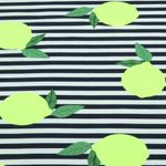 Sweat d'été - French Terry - Rayures fluo citron Sweat d'été - French Terry - Rayures fluo citron