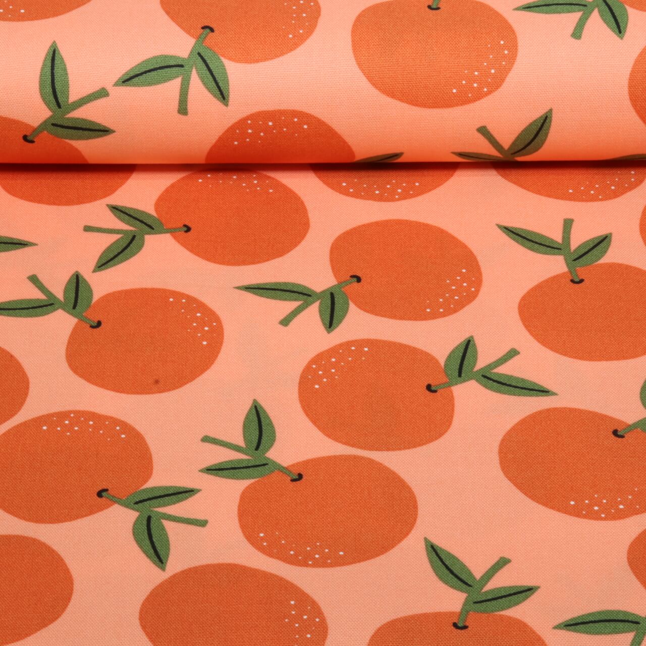 Baumwoll-Canvas - Orangen Pfirsich-0 Baumwoll-Canvas - Orangen Pfirsich-0