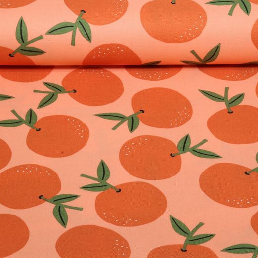Baumwoll-Canvas - Orangen Pfirsich Baumwoll-Canvas - Orangen Pfirsich