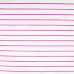 Sommersweat - French Terry Streifen Weiß Neon Pink