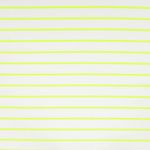 Sweat d'été - French Terry avec des rayures blanches et jaunes Fluo