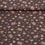 Baumwoll-Popeline - Digital Kleine Blumenbouquets Braun Baumwoll-Popeline - Digital Kleine Blumenbouquets Braun