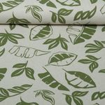Canvas - Leinenoptik Blätter Beige Grün Canvas - Leinenoptik Blätter Beige Grün