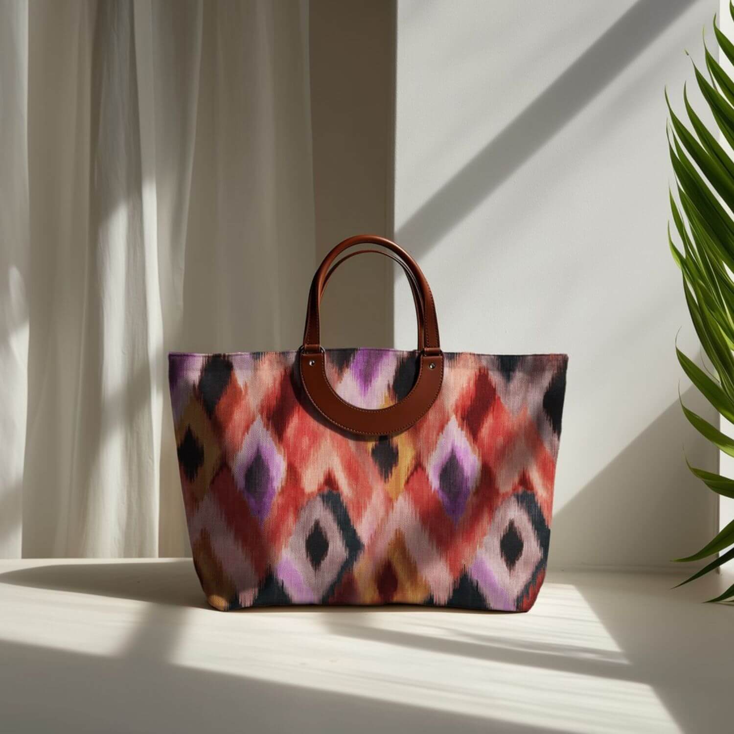 Baumwoll-Canvas - Slub Digital Ikat Multicolor-1 Baumwoll-Canvas - Slub Digital Ikat Multicolor-1
