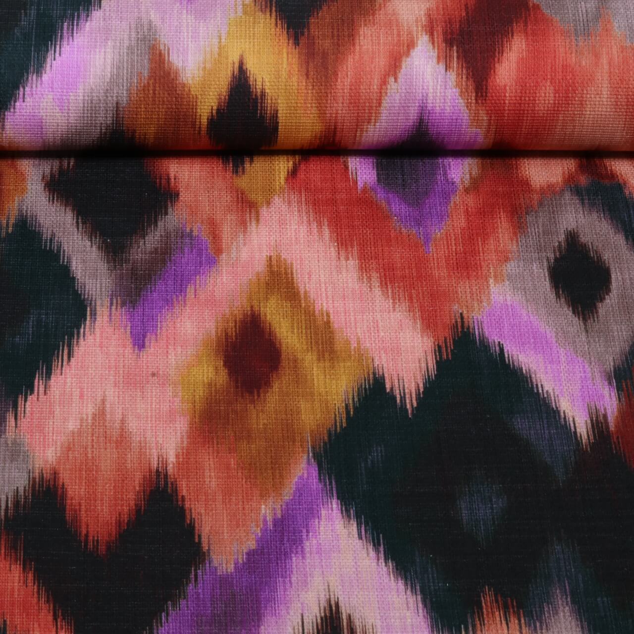 Baumwoll-Canvas - Slub Digital Ikat Multicolor-0 Baumwoll-Canvas - Slub Digital Ikat Multicolor-0