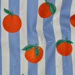 Beschichtete Baumwolle – Orangen auf Blau Beschichtete Baumwolle – Orangen auf Blau