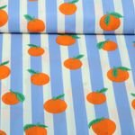 Beschichtete Baumwolle- Orangen Blau Beschichtete Baumwolle- Orangen Blau