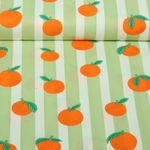 Beschichtete Baumwolle - Orangen Grün