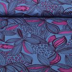 Beschichtete Baumwolle - Blätter Blau Beschichtete Baumwolle - Blätter Blau