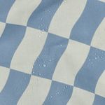 Beschichtete Baumwolle - Karos Ecru Blau Beschichtete Baumwolle - Karos Ecru Blau