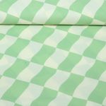 Coton enduit - Carreaux Ecru et Vert Coton enduit - Carreaux Ecru et Vert