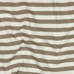 Rippjersey – randig, taupe och ecru, garnfärgad Rippjersey – randig, taupe och ecru, garnfärgad