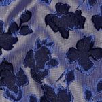 Tyg – Jacquard med blommönster i lila och blått Tyg – Jacquard med blommönster i lila och blått