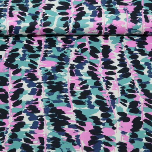 Coton-viscose - Abstrait vert Coton-viscose - Abstrait vert