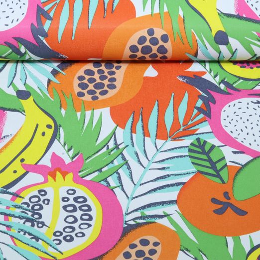 Toile cirée - PVC Tutti Frutti multicolore Toile cirée - PVC Tutti Frutti multicolore