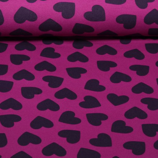 Softsweat - Herzen Magenta Aubergine Angeraut