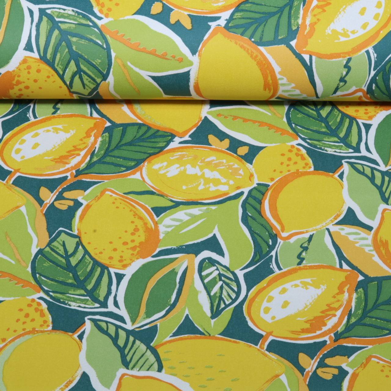 Toile cirée - PVC vert vert et jaune-0 Toile cirée - PVC vert vert et jaune-0