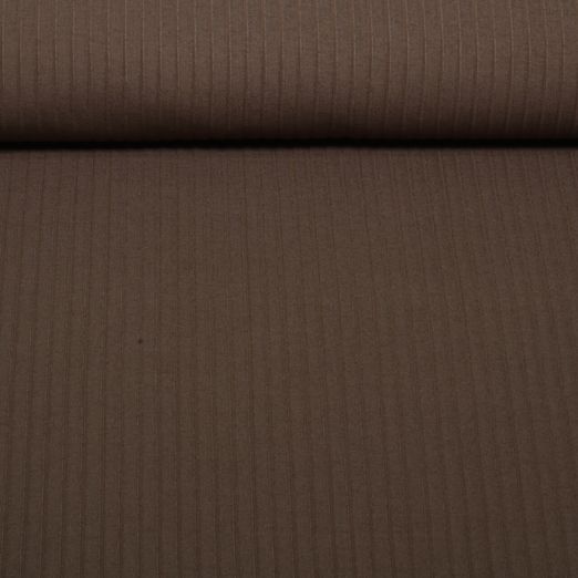 Jersey uni - Jersey côtelé XL 5 mm Marron