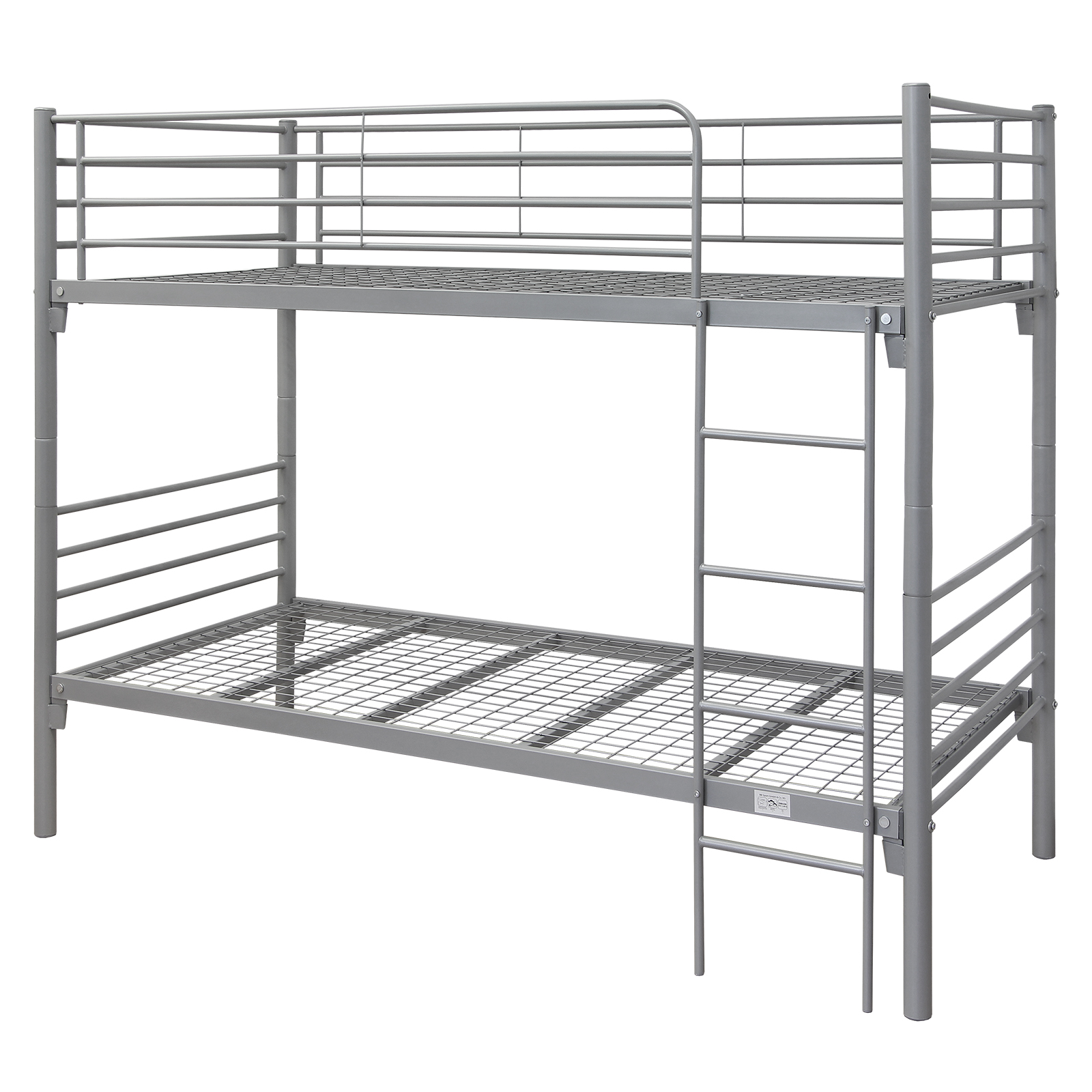 Teilbares Etagenbett aus Metall, 190 x 90 cm, mit Fallschutz und Leiter