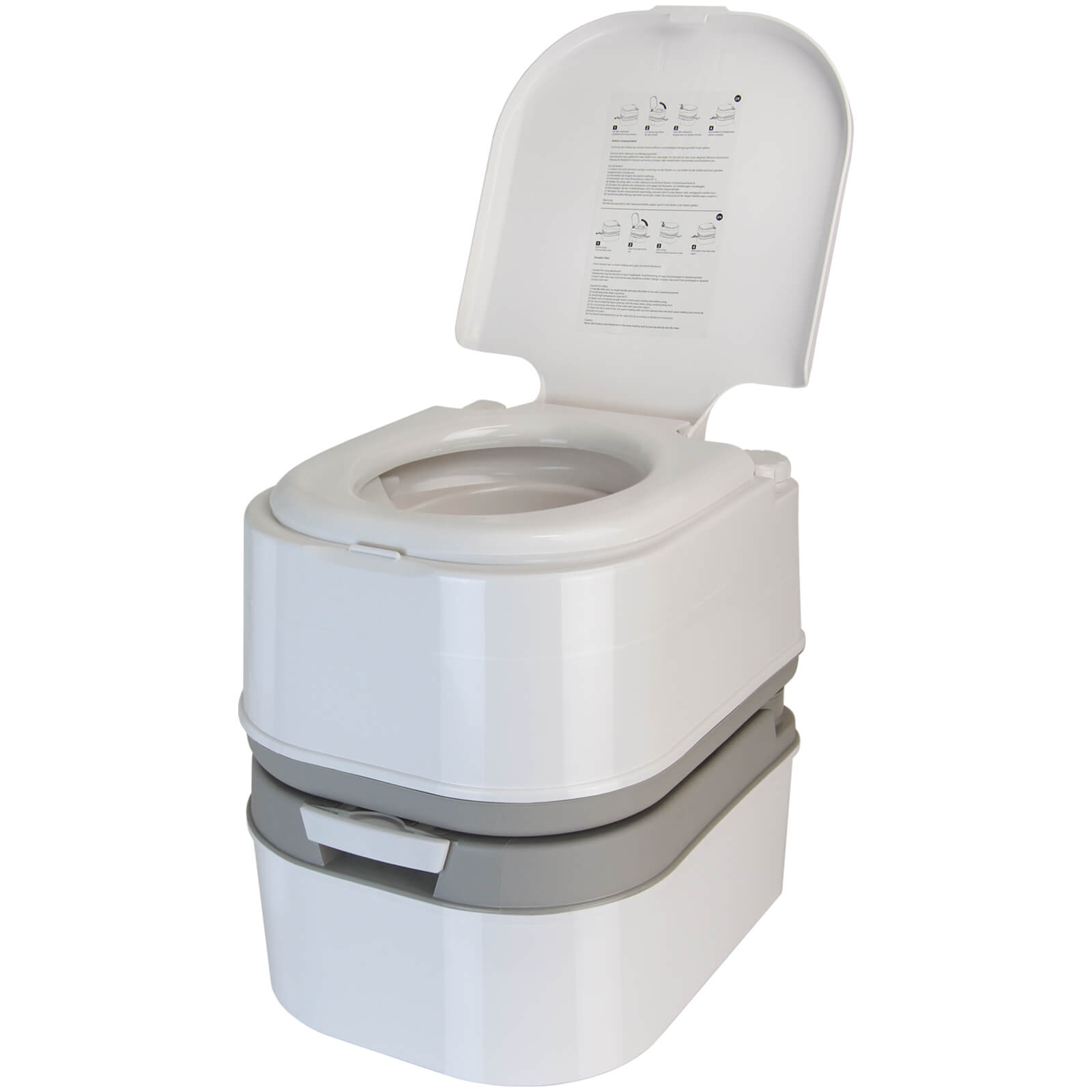 BB Sport Toilette Portatile WC Chimico da 24 l con pompa a pistone e porta  carta-igienica altezza della seduta 44 cm