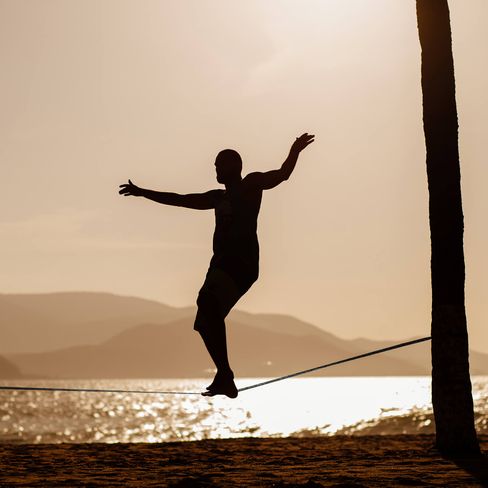 Set Slackline ALPIDEX 15m - Per Bambini E Adulti, Con Protezioni Albero E Cricchetto - Portata 2 Tonnellate