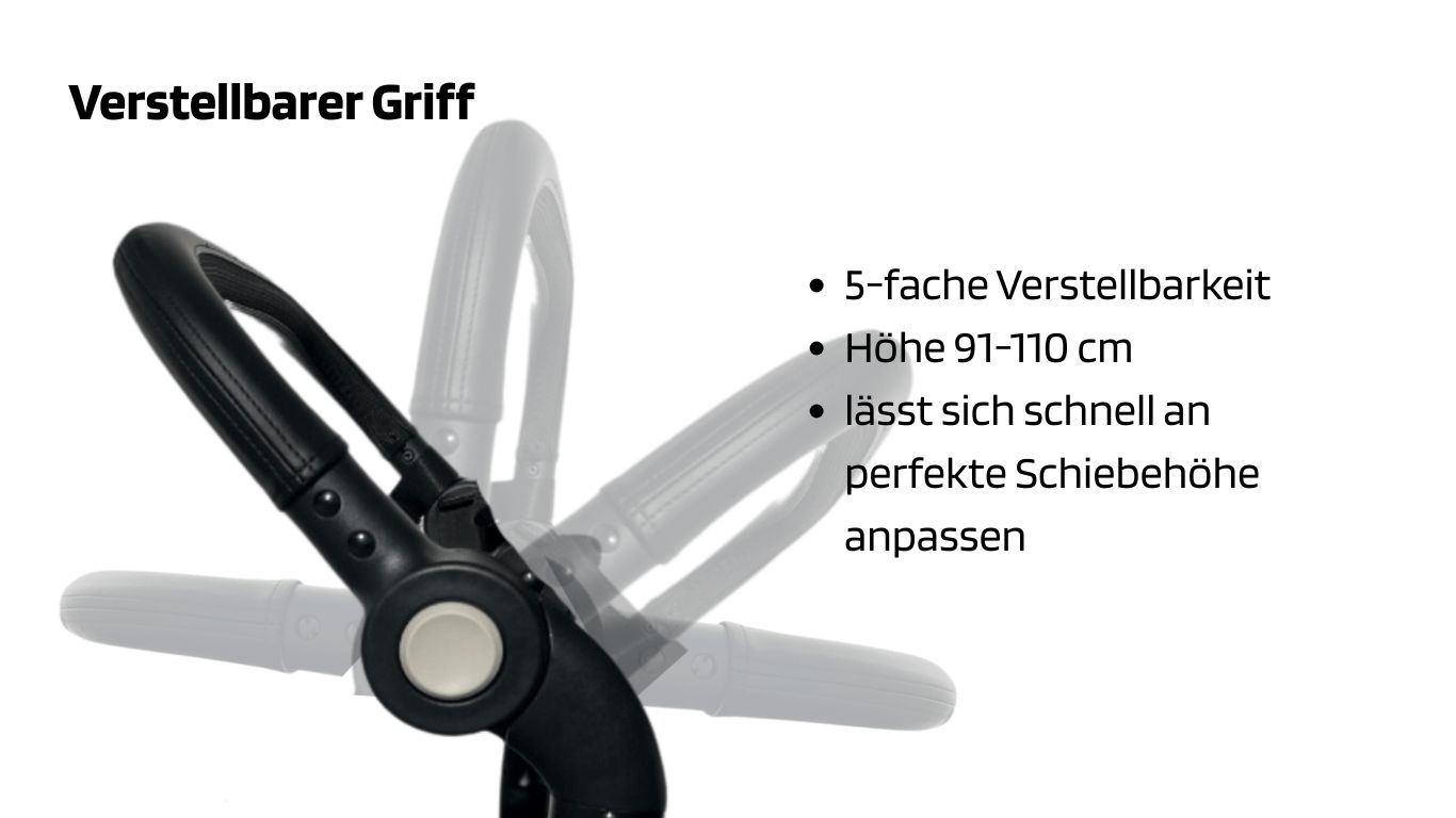 Der Griff ist in 5 Stofen verstellbar