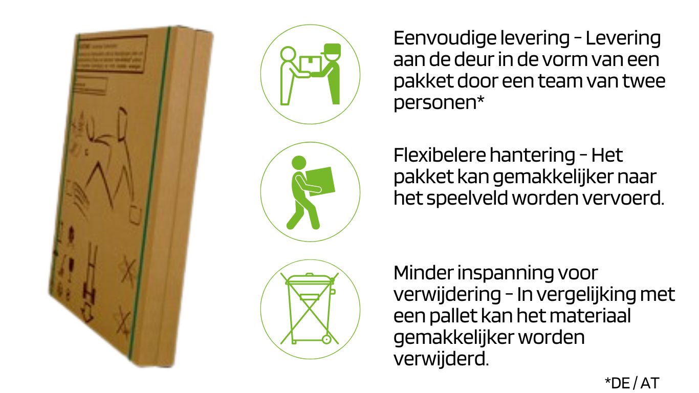 Voordelen levering als pakket voor de KETTLER K5-tafeltennistafel