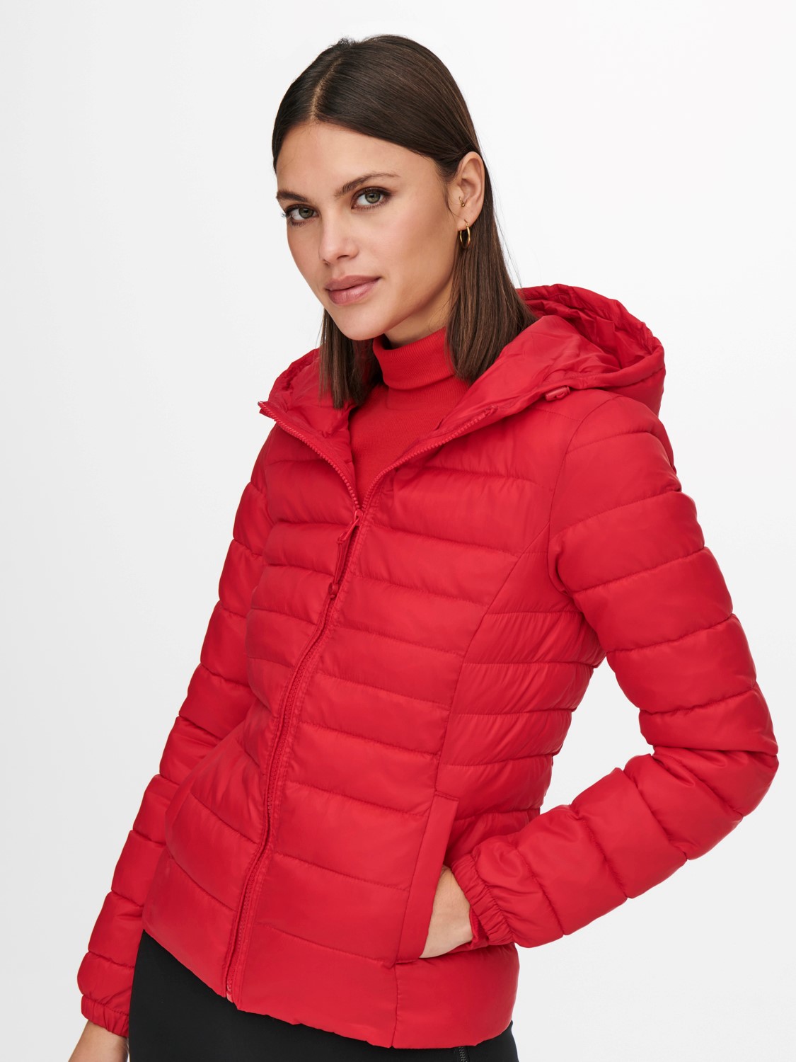 übergangsjacke Only Jacke Rot Damen ONLY Female Kurze Steppjacke