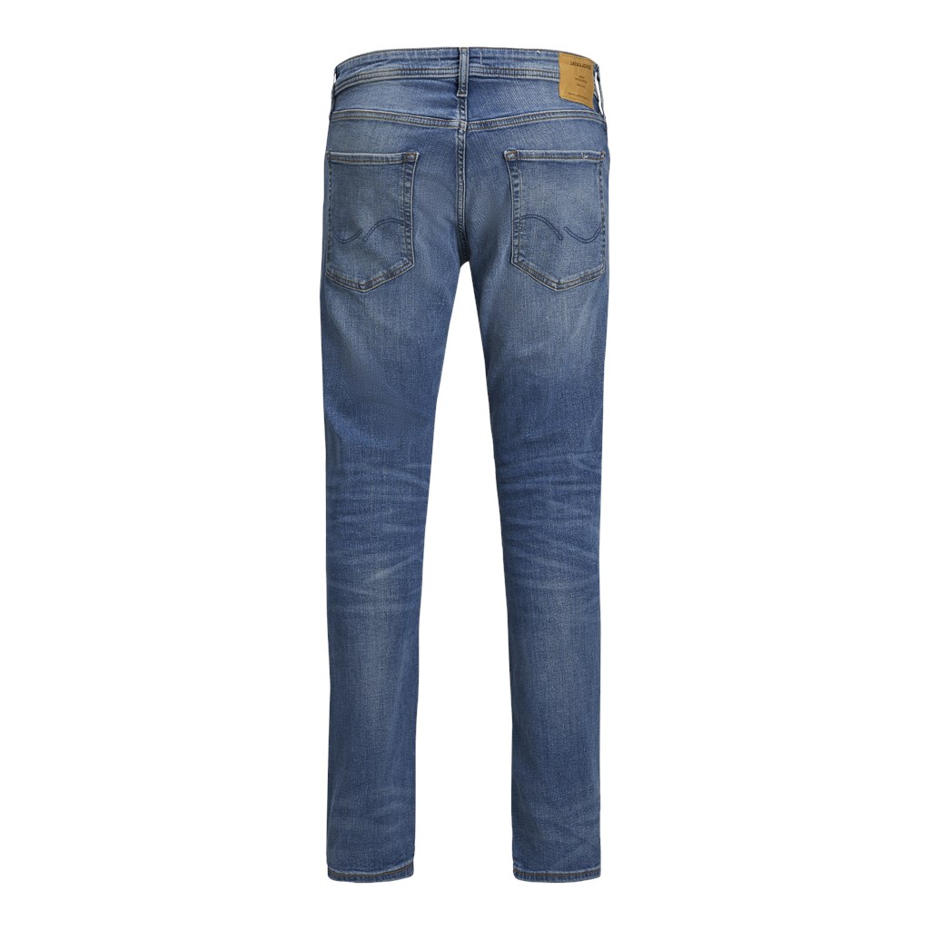 JACK & JONES Herren Jeans Slim Fit - Blaue Stonewashed Denim Hose