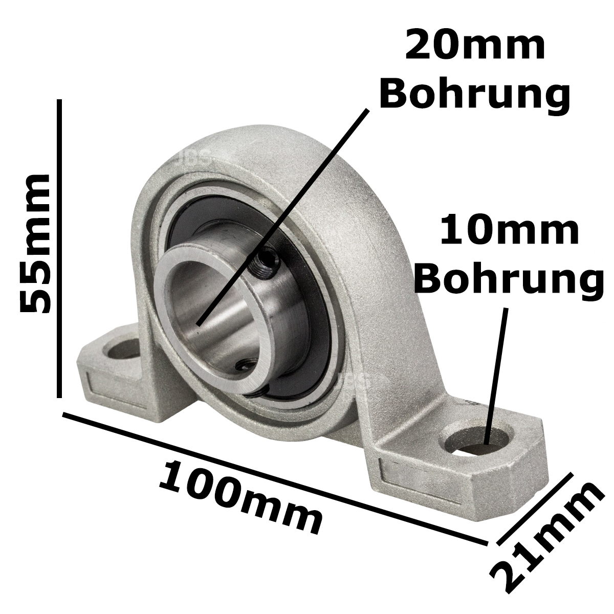 ► 1 Stk KP004 Lagerbock Gehäuselager 20mm Welle CNC Drucker KP Steh Halterung