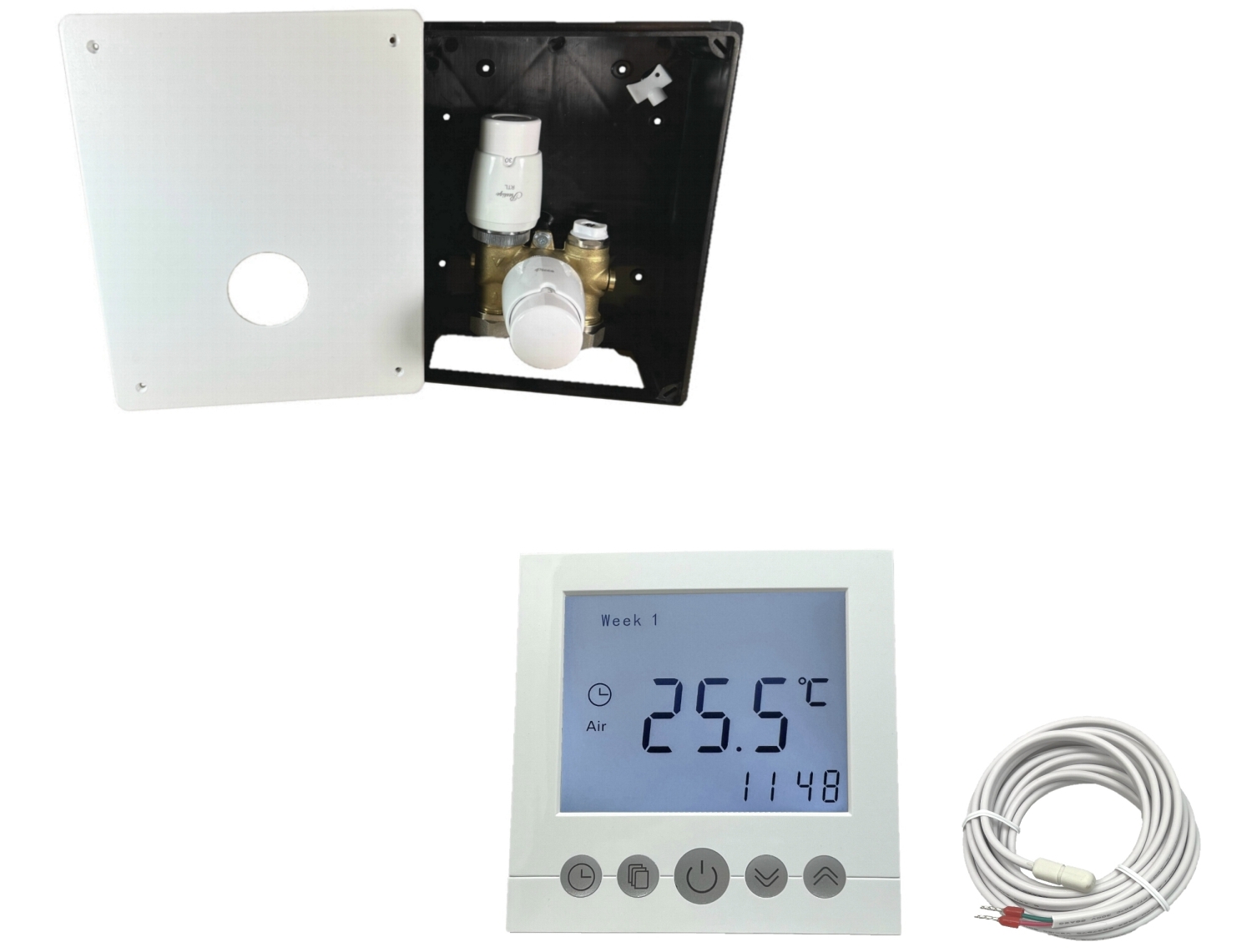 Fußbodenheizung Wasser Set HoWaTech Mit 8mm Einrohr Heizmatte Und E-Regelbox E-Regelbox WLAN