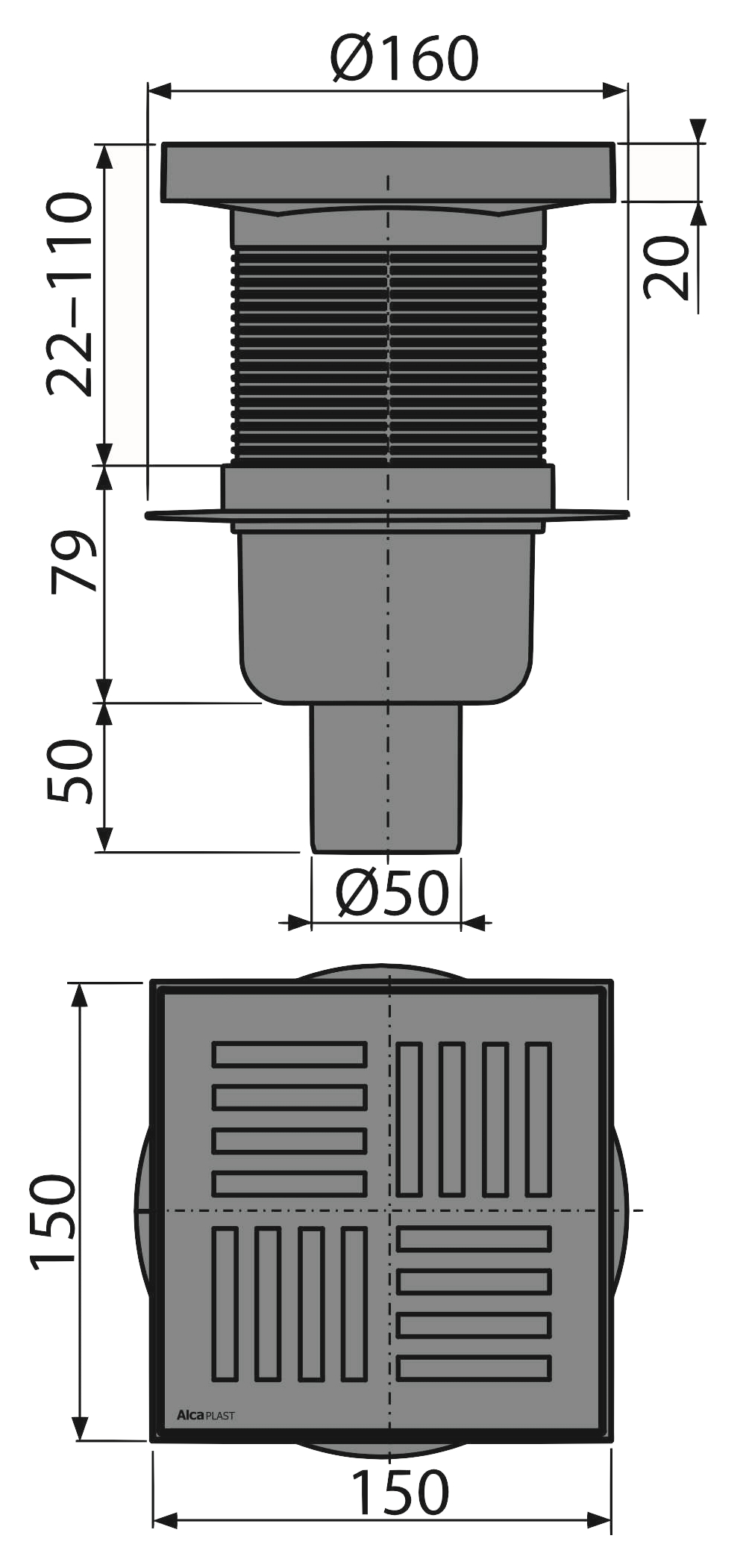 Rechteck Duschablauf 20x10cm Edelstahl - Bodenablauf Mit Geruchsverschluss