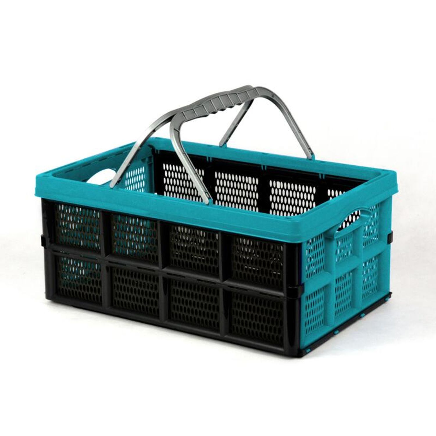 5x Klappbox mit Bügel Einkaufskorb 32L faltbar, klappbar Transportbox Kiste